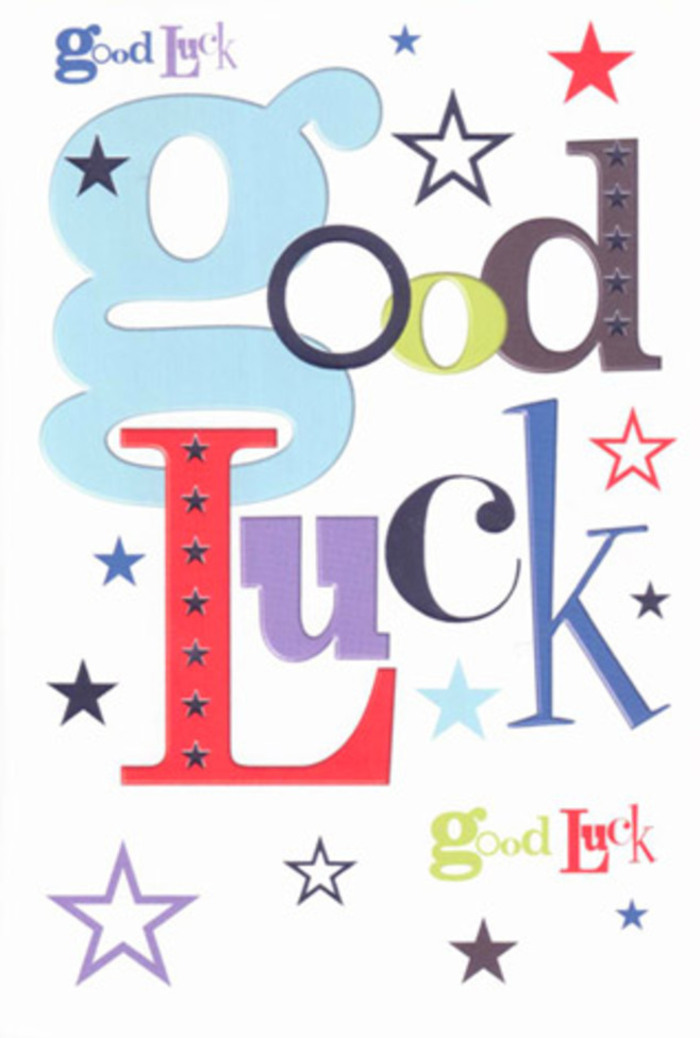 There's an expressive joy to this good luck card, its design radiating the sunny optimism familiar to Byfleet's close-knit streets. Each letter is alive with character: from wide, inviting strokes of pastel blue to fine, inky lines and cheerful splashes of red, the typography is crowned by a flurry of coloured stars. Some sparkle boldly; others float softly-a constellation celebrating the adventures and opportunities unique to life in Byfleet, perhaps just before a leap along Oyster Lane or a new beginning near Brooklands Park. The generous white space frames every detail with care, letting the colours and forms breathe like blooms in a well-tended bouquet. When held, the card's cardstock feels satisfyingly smooth and sturdy, much like the familiar welcome of trusted florists at Flowers Byfleet. Within its playful arrangement, there's a heartfelt message: a blend of hope, solidarity, and joy, ready to accompany someone into a new chapter-whether it's an exam, job, or artistic debut. This card is more than a simple wish; it carries a piece of Byfleet's supportive spirit into every new adventure.
